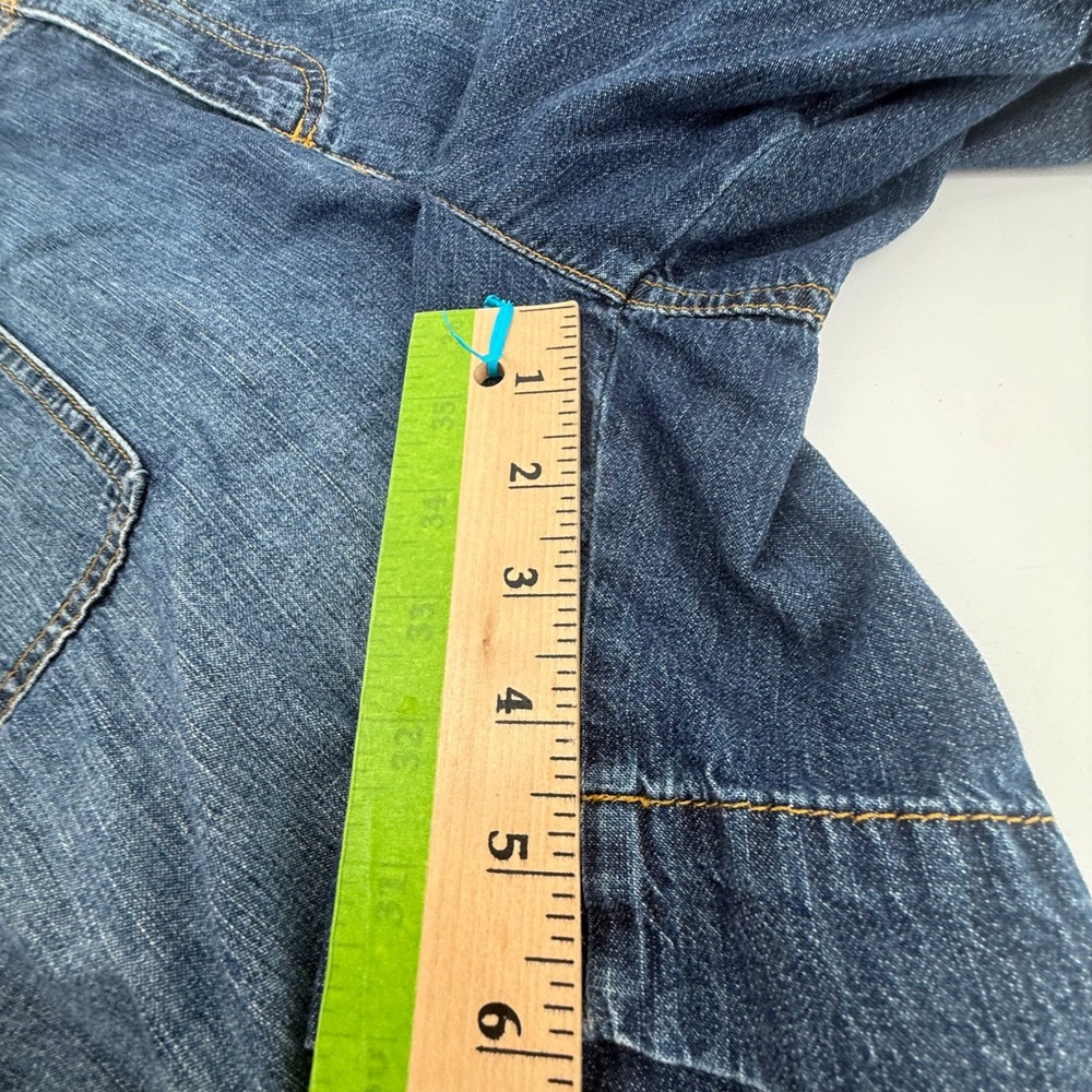Lauren Polo Ralph Jeans Co Denim Shorts Womens 16 Blue Utility High Rise Y2K - Picture 6 of 8
